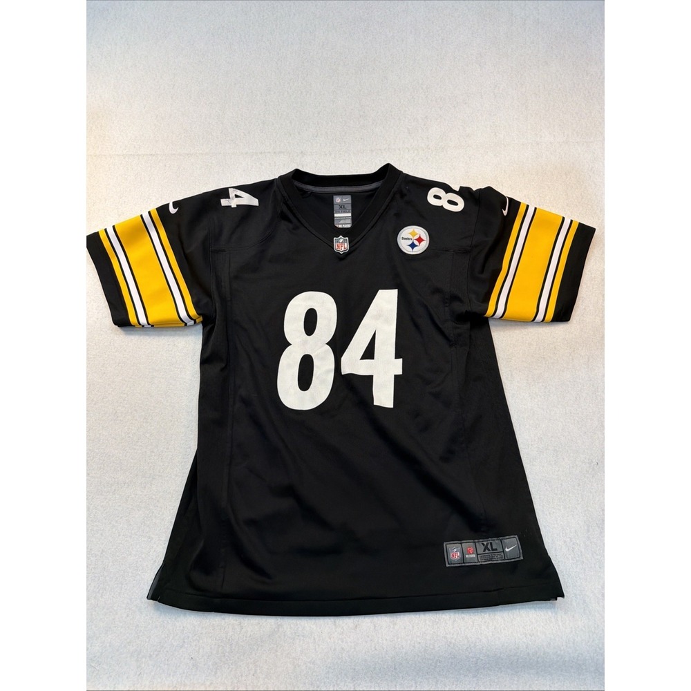 Nike Pittsburgh Steelers Antonio Brown Black Short Sleeve Jersey Youth XL 18/20‎